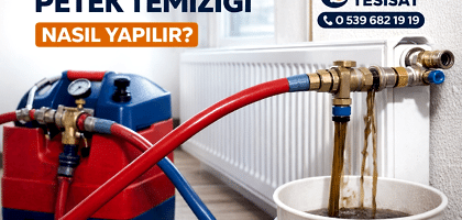 Makine ile petek temizliği işlemi – Cansu Tesisat kalorifer petek temizleme hizmeti