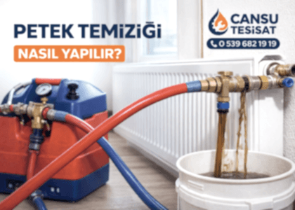 Makine ile petek temizliği işlemi – Cansu Tesisat kalorifer petek temizleme hizmeti
